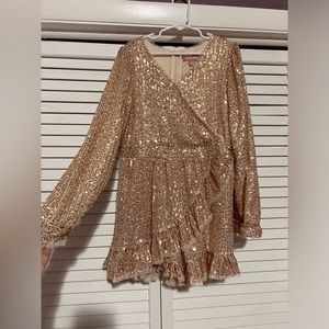 Girls BCBG sequin romper